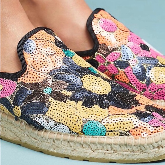 NWT Anthropologie Maya Floral Espadrille Slides 39 - Picture 2 of 8